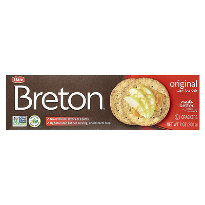 Product Image for Breton Original Crackers, Crackers, Original with Sea Salt, 7 oz (200 g)
