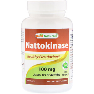 Best Naturals, Nattokinase, 100 mg, 90 Vcaps отзывы