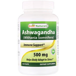 Best Naturals, Ashwagandha (Withania Somnifera), 500 mg, 120 VCaps отзывы