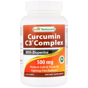Best Naturals, Curcumin C3 Complex with Bioperine, 500 mg, 120 VCaps отзывы