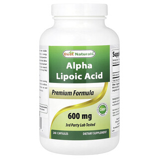 Best Naturals, Alpha Lipoic Acid, 600 mg, 240 Capsules