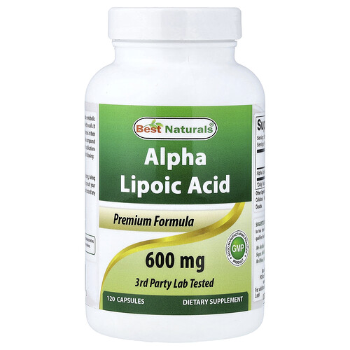 Best Naturals Alpha Lipoic Acid, 600 mg, 120 Capsules