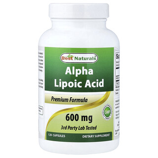 Best Naturals, Ácido Tióctico, 600 mg, 120 Cápsulas