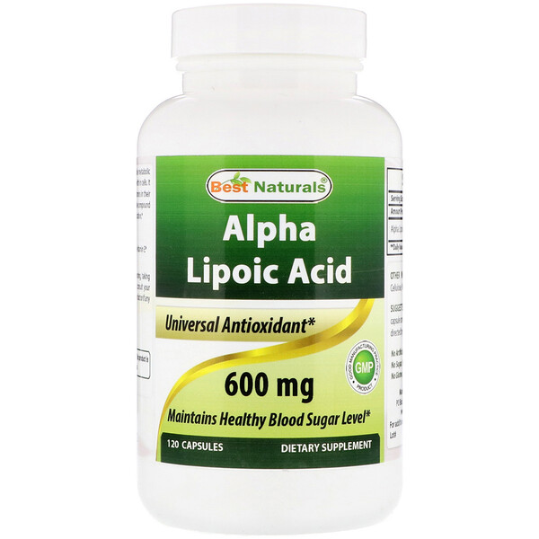 Best Naturals, Alpha Lipoic Acid, 600 mg, 120 Capsules iHerb
