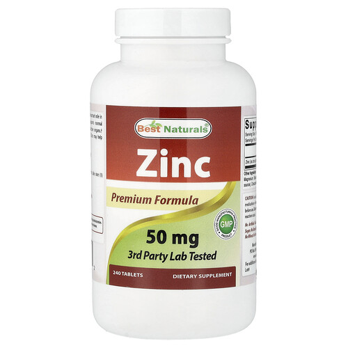Best Naturals Zinc, 50 mg, 240 Tablets