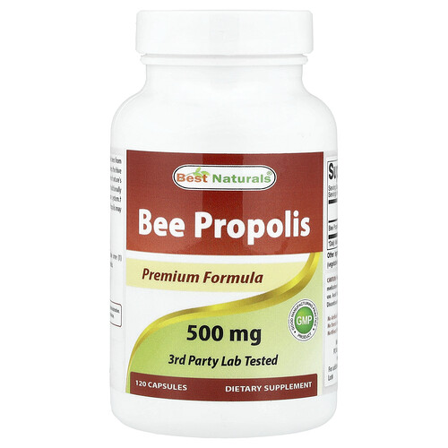 Best Naturals Bee Propolis, 500 mg, 120 Capsules