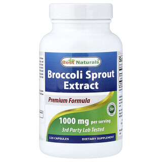 Best Naturals, Extrato do Broto de Brócolis, 120 Cápsulas (500 mg por Cápsula)