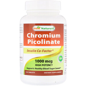 Отзывы о Best Naturals, Chromium Picolinate, 1000 mcg, 120 Tablets