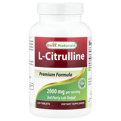 Best Naturals L-Citrulline, 120 Tablets (1,000 mg per Tablet)