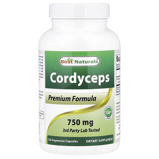 Best Naturals, Cordyceps, 750 mg, 120 Vegetarian Capsules