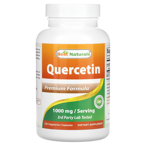 Best Naturals, Quercetin, 120 pflanzliche Kapseln (500 mg pro Kapsel)