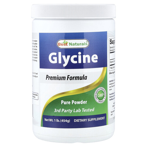 Best Naturals, Glycine Powder, Glycinpulver, 454 g (1 lb.)