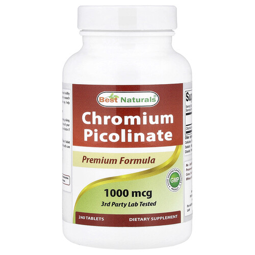 Best Naturals Пиколинат хрома 1000 мкг 240 таблеток