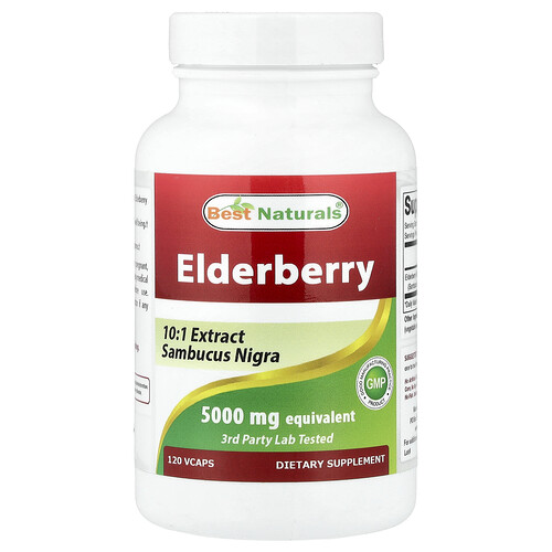 Best Naturals Elderberry, 5,000 mg, 120 VCaps