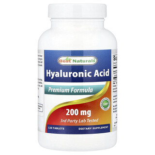 Best Naturals, Ácido hialurónico, 200 mg, 120 comprimidos