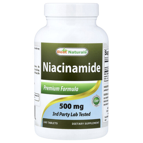 Best Naturals Niacinamide, 500 mg, 240 Tablets