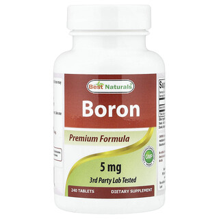Best Naturals, Boron, 5 mg, 240 Tablets