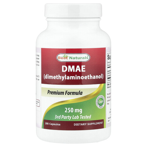 Best Naturals, DMAE, Ergänzungsmittel mit DMAE, 250 mg, 180 Kapseln