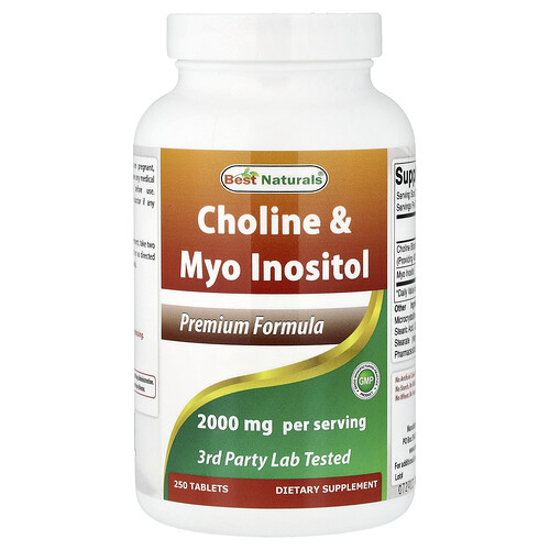 Best Naturals, Cholin & Myo-Inositol, 250 Tabletten