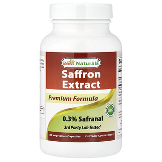Best Naturals, Saffron Extract, 120 Vegetarian Capsule (88.5 mg per Capsule)