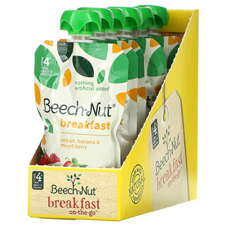 Beech-Nut, 早餐，4 段，酸奶、香蕉、混合漿果，6 袋裝，每袋 3.5 盎司（99 克）