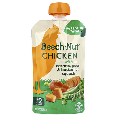 Beech-Nut, Chicken With Carrots, Peas & Butternut Squash, 6+ Months, 3.5 oz (99 g)