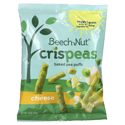 

Beech-Nut Crispeas, печеный горох, со вкусом сыра от 12 месяцев, 40 г (1,4 унции)