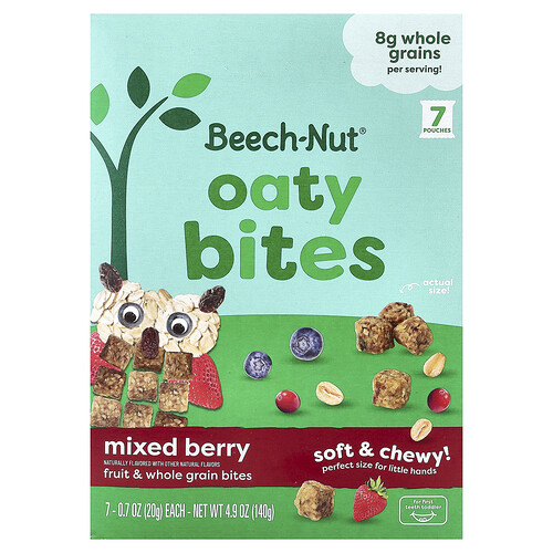 Beech-Nut, Oaty Bites, Erste Zähne Kleinkind, gemischte Beeren, 7 Beutel, je 20 g (0,7 oz.).