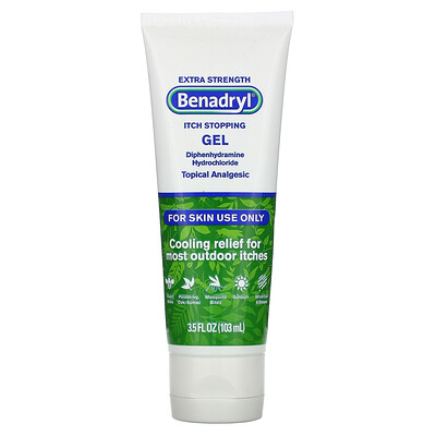 Benadryl Extra Strength, Itch Stopping Gel, 3.5 fl oz (103 ml)