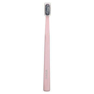 Boka, Classic Activated-Charcoal Toothbrush, Soft, Pink, 1 Toothbrush