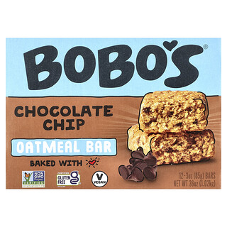 Bobo's Oat Bars, Barrita de avena, Chips de chocolate, 12 barritas, 85 g (3 oz) cada una