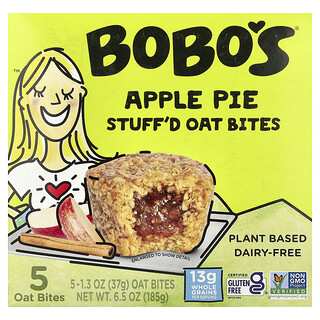 Bobo's Oat Bars, Stuff'd Oat Bites, Apple Pie, 5 Bites, 37 g