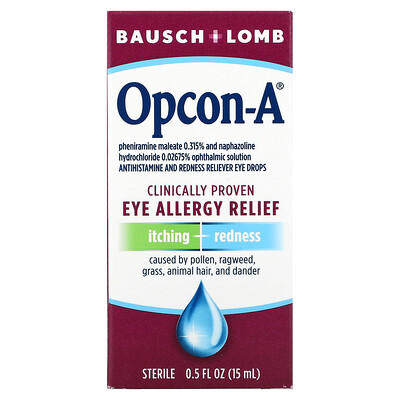 

Opcon-A, Clinically Proven Eye Allergy Relief, 0.5 fl oz (15 ml)