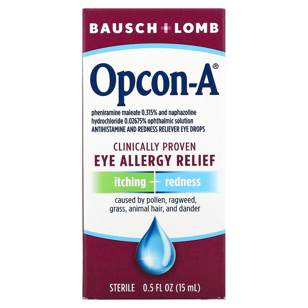 клинически подтвержденное средство для облегчения симптомов аллергии глаз, 15 мл (0,5 жидк. унции)