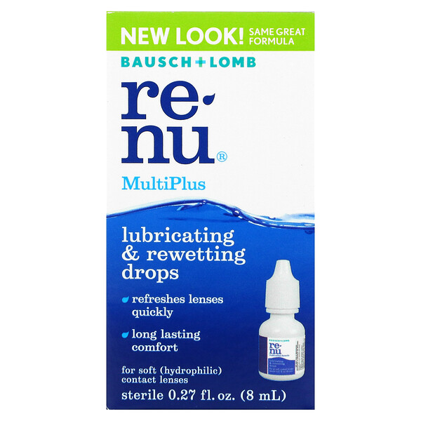 Renu, MultiPlus, Lubricating & Rewetting Drops, 0.27 fl oz (8 ml)