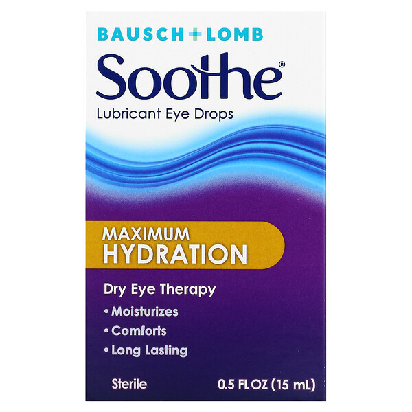 Bausch + Lomb, Soothe，特强保湿润滑眼滴剂，0.5 液量盎司（15 毫升）