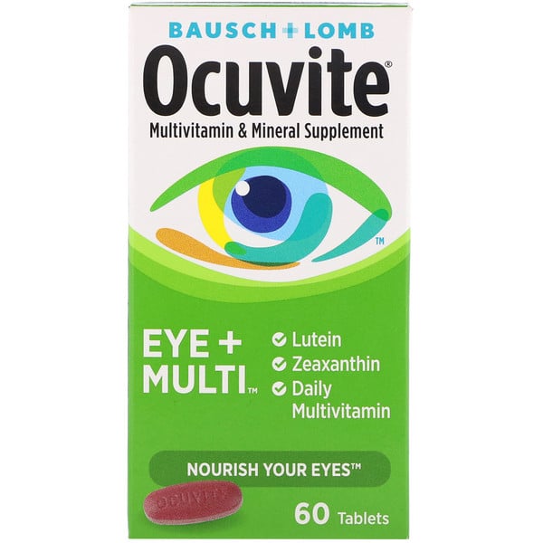 Bausch & Lomb, Ocuvite, Eye + Multi, 60 таблеток