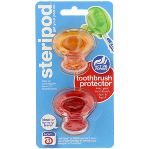 Отзывы о Бонфит Америка Инк, Steripod, Clip-On Toothbrush Protector, 2 Piece