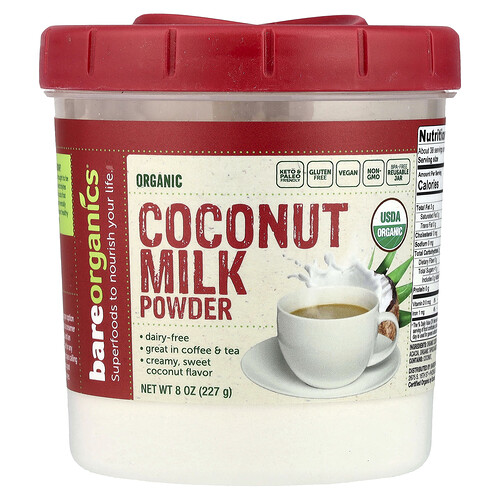 Bareorganics Organic Coconut Milk Powder, 8 oz (227 g)