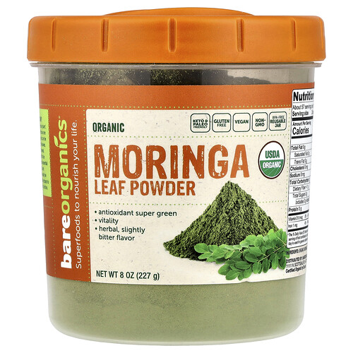 BareOrganics, Bio-Moringa-Blattpulver, 227 g (8 oz.)