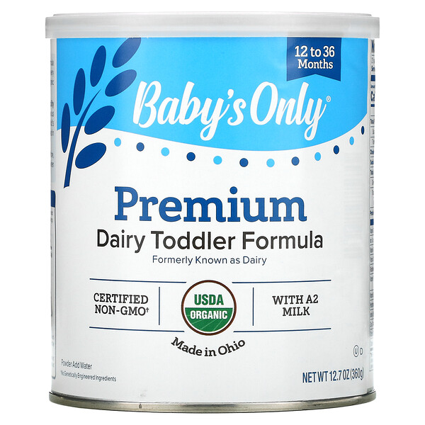 Nature's One, Baby's Only, Premium Dairy Toddler Formula, 12 to 36 Months, 12.7 oz (360 g)