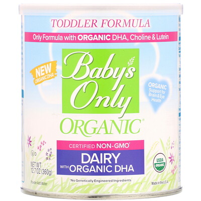 Nature's One Baby's Only Organic, формула для малышей, молочный продукт с органической ДГК, 360 г (12,7 унций)