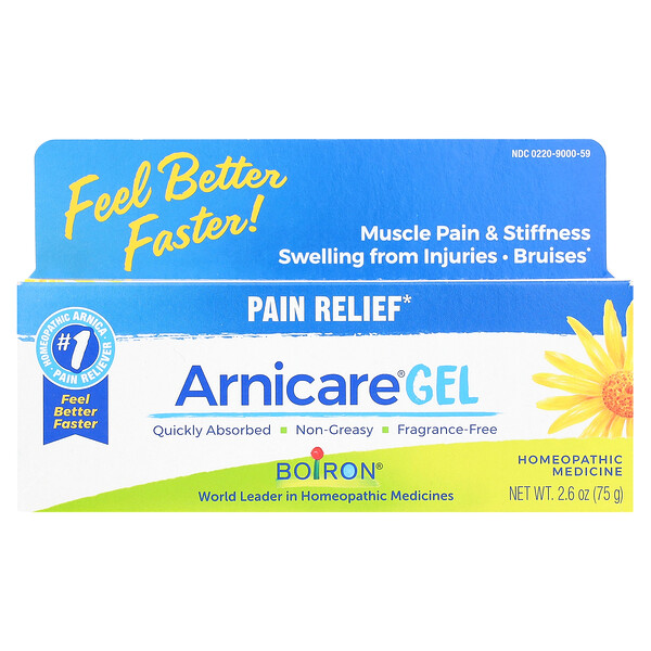 Boiron Arnicare Gel, Pain Relief, Fragrance Free, 2.6 oz (75 g)