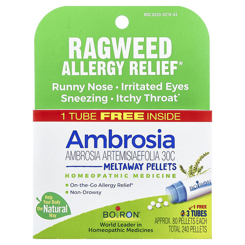 Boiron, Ambrosia, Meltaway Pellets, 30C, 3 Tubes, 80 Pellets Each