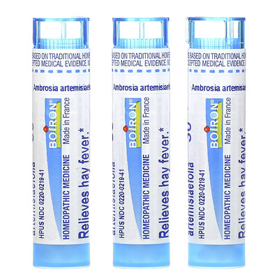 

Boiron Ambrosia, Allergy Relief, Meltaway Pallets, 3 Tubes, 80 Pellets Each