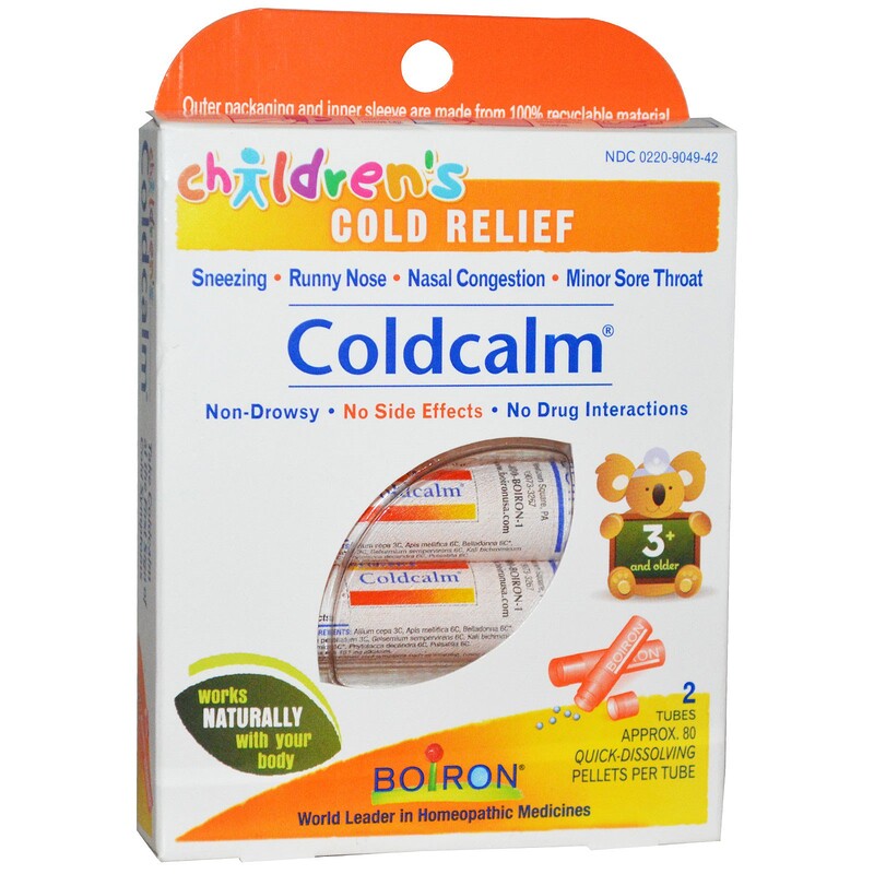 Boiron, Coldcalm, Children's Cold Relief, 3+ and Older, 2 Tubes, Approx