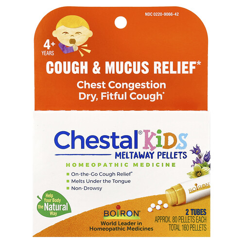 330664 Chestal Kids Pellets for Cough & Mucus Relief, Nasal or Chest Congestion & Sore Throat Relief - Pack of 2