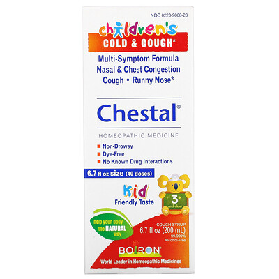 

Boiron Chestal Children's Cold & Cough 3+ and Older 6.7 fl oz (200 ml)