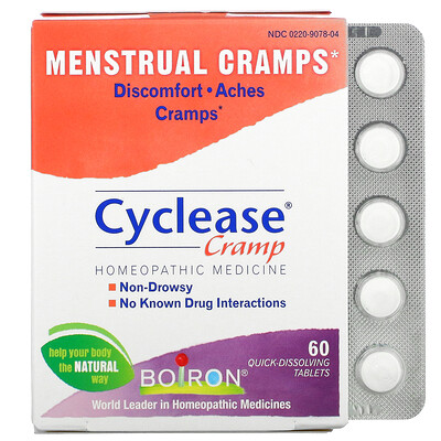 

Boiron Cyclease Cramp Menstrual Cramps 60 Quick-Dissolving Tablets