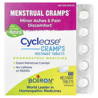 Boiron, Cyclease® Cramps, Unflavoured, 60 Meltaway Tablets (Melts)
